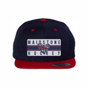 YP Classics - Premium Flat Bill Snapback Cap - NAVY/ RED