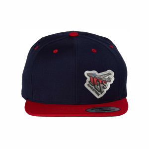 YP Classics - Premium Flat Bill Snapback Cap - JET -NAVY/ RED